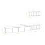 Hanah Home Mueble de TV Blanco y Roble